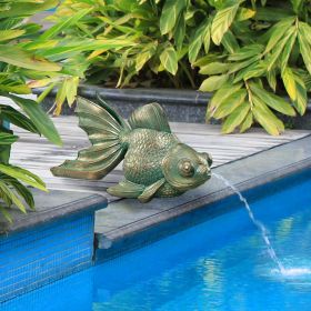 Butterfly Koi Piped Statue