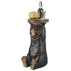 Black Forest Bear Pedestal Table