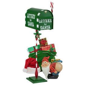 Letters For Santa Metal Mailbox Statue