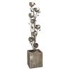 Abstract Floral Metal Tower Fountain