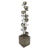 Abstract Floral Metal Tower Fountain