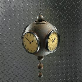 Victorian Grunge 4 Sided Spherical Clock