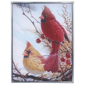 Windy Cardinals Art Glass