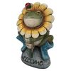 Flowery Frog Garden Welcome Statue