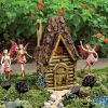 Woodland Fairy Garden House Statue