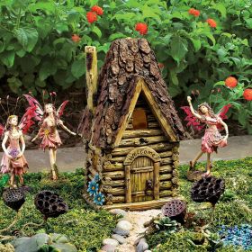 Woodland Fairy Garden House Statue