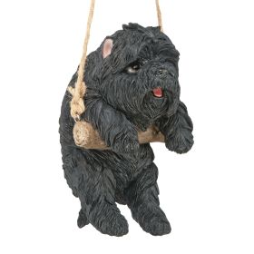 Black Poodle Dog Hanging