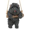 Black Poodle Dog Hanging