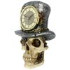 Steampunk Mad Hatter Skull Clock