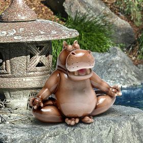 3500 Pounds Of Zen Yoga Hippo Statue