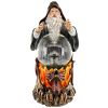 Wizard With Led Crystal Ball Statue