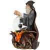 Wizard With Led Crystal Ball Statue