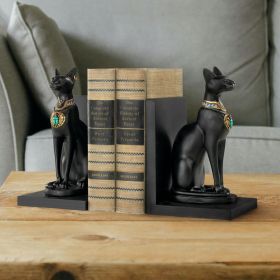 Set Of 2 Bastet Cat Goddess Bookends