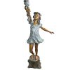 Flower Arbor Kids Bronze Garden Statue