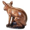 The Observant Sitting Fox Bronze Statue