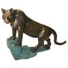 Cougar On A Rock Bronze Statue