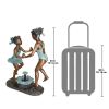 Dancing Splash Girls Bronze Statue