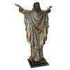 Jesus Christ Arms Raised Bronze Statue