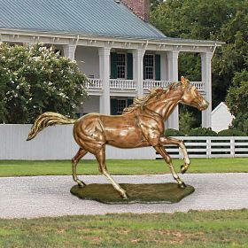 Galloping Steed Bronze Horse Statue