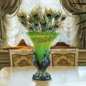 Grand Plumage Peacock Sculptural Vase