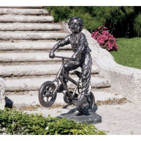 Out For A Ride Boy On Bike Statue