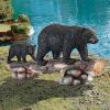 Mother Black Bear And Cub Statue