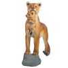 Lioness With Cub Statue