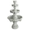 Medici Lion Four Tier Fountain Stone