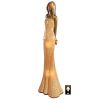 Woman In Gold Dress Floor Lamp