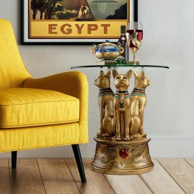 Royal Golden Bastet Side Table