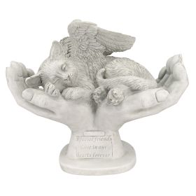 Cat In Gods Hands Pet Memorial Statue