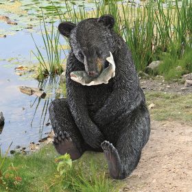 Expert Fisherman Bear Statue