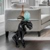 Black Jaguar Glass Top Table