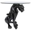 Black Jaguar Glass Top Table