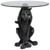 Black Jaguar Glass Top Table