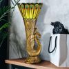 Art Deco Peacock Torchiere Lamp