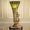 Art Deco Peacock Torchiere Lamp