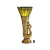 Art Deco Peacock Torchiere Lamp