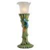 Victorian Peacock Torchiere Table Lamp