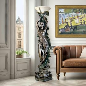 The Peacock Goddess Torchiere Lamp