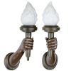 Set Of 2 Neoclassical Arm Torch Sconces