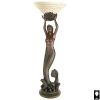 Table Top Goddess Offering Mermaid Lamp