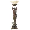 Table Top Goddess Offering Mermaid Lamp