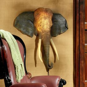 Herd Chieftain Elephant Wall Sconce