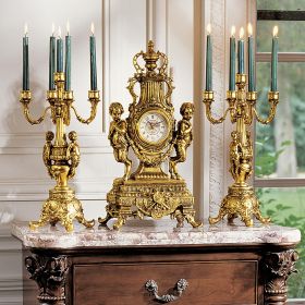 Chateau Beaumont Clock & Candelabra Set