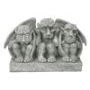 Hear See Speak No Evil Gargoyle Statue