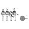 Static Stripes Zebra Frieze