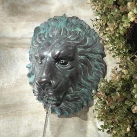 Florentine Lion Head Bronze Plaque