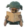 Bookworm Girl Reader Bronze Statue