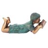 Bookworm Boy Reader Bronze Statue